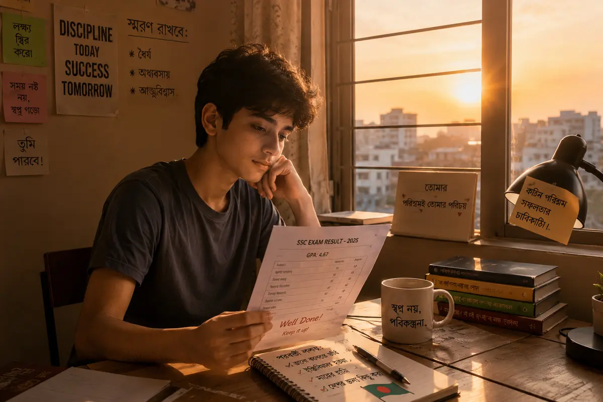 SSC Result 2026 খারাপ হওয়া এক শিক্ষার্থীর হাতে রেজাল্ট সিট ও নতুন আশা